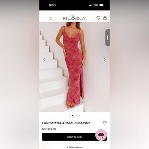 Elegant Floral Maxi Dress in Rose